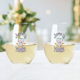 Cheers to 11 Years Personalized Wine Glass   Gifts