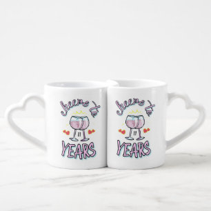 Cheers to 11 years wedding anniversary champagne  coffee mug set
