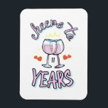 Cheers to 11 years wedding anniversary champagne  magnet<br><div class="desc">Celebrate your love with this elegant champagne glasses magnet. Personalize it with your wedding anniversary years for a truly unique and romantic keepsake."</div>