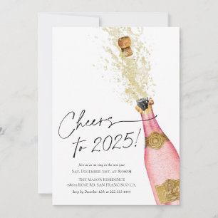 Cheers to 2024 New Year Party Invitation