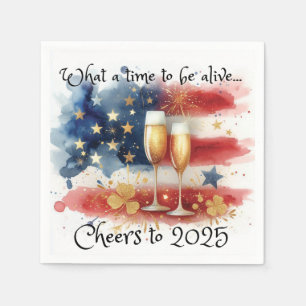 Cheers to 2025 Patriotic Napkin