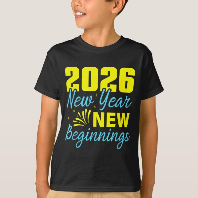 Cheers To 2026 Happy New Year Party New Beginning  T-Shirt (Front)