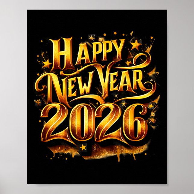 Cheers To 2026 Happy New Year Party  Poster (Front)