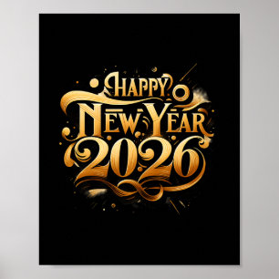 Cheers To 2026 Happy New Year Party Premium Poster