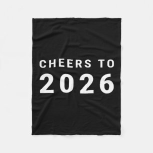 Cheers To 2026 Minimalist New Year  Fleece Blanket