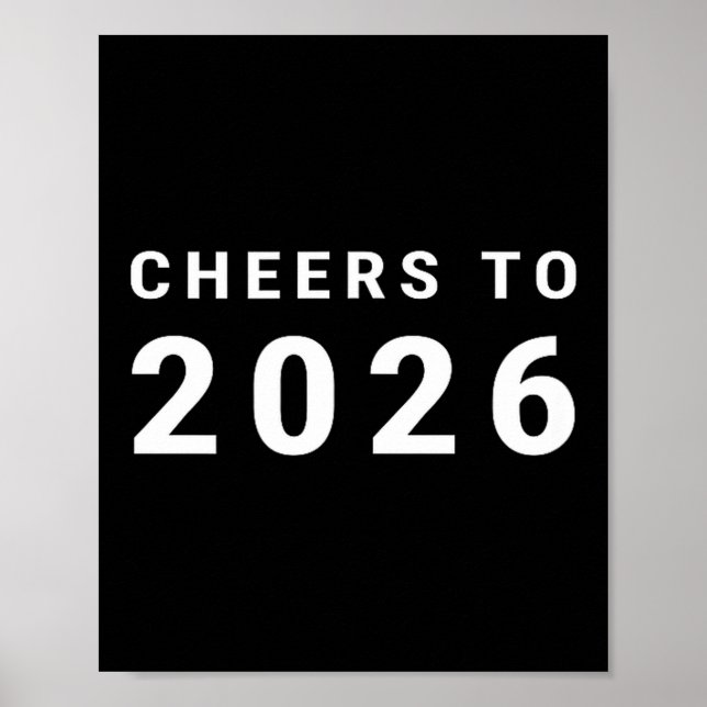 Cheers To 2026 Minimalist New Year  Poster (Front)
