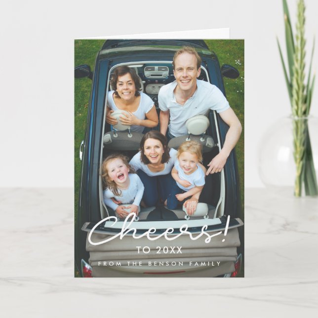 Cheers to 2026 Simple New Year Holiday Card (Front)