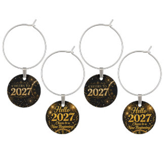 Cheers to 2027 wine charm