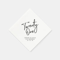 Cheers to 21 | Modern Adult 21st Birthday Party