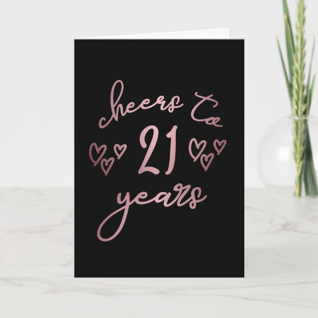Cheers to 21 years 21st birthday Card (Front)