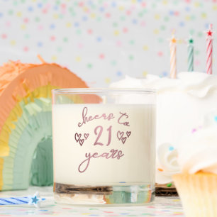 Cheers to 21 years 21st birthday scented candle