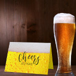 Cheers to 21 Years Custom Age Happy Beerthday  Card<br><div class="desc">Raise a toast with this unique ‘beerthday’ card! The front of the card features an image of a realistic beer, complete with a foamy white top and golden bubbles, as if you’re looking directly at a glass of beer. The card greets with stylish black script text that reads ‘Cheers’, followed...</div>