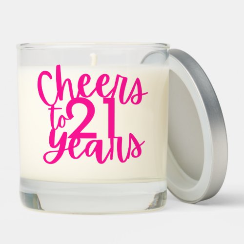 Cheers to 21 Years Scented Jar Candle