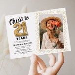 Cheers to 21st Birthday Photo Invitation<br><div class="desc">Celebrate the grand milestone of turning twenty-one with our elegant birthday party invitations. With a customizable trendy white background, a personal photo spot, and golden accents, these invitations are sure to leave a lasting impression. The gold helium balloon details add a touch of magic, while the modern 21st birthday text...</div>