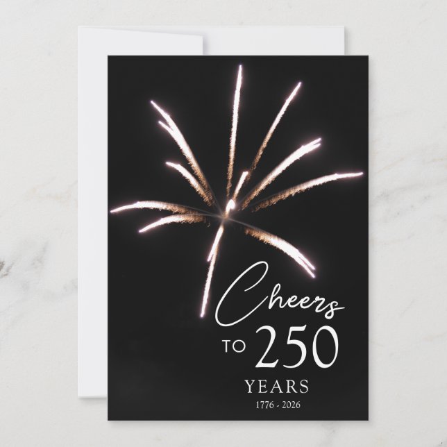 Cheers to 250 Years Sestercentennial 4th of July Invitation (Front)