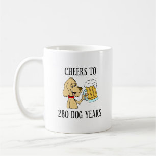 Cheers To 280 Dog Years 40th Birthday Coffee Mug