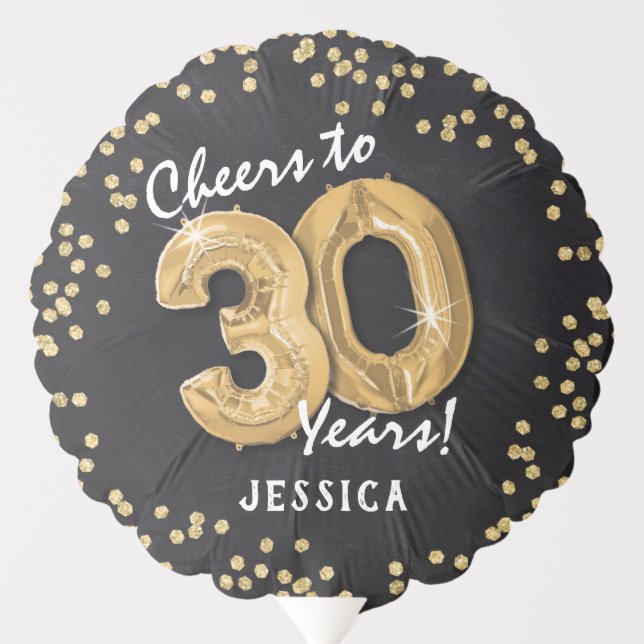 Cheers to 30 Years' 30th Birthday Balloon (Front)