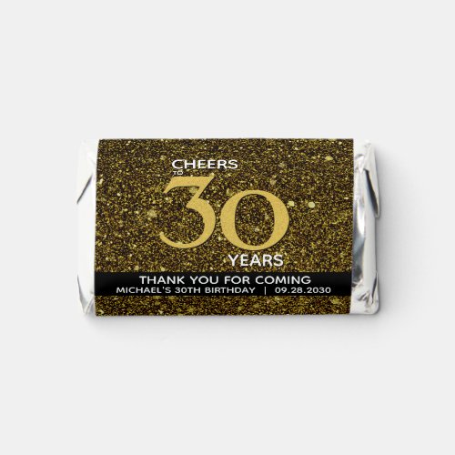 Cheers to 30 Years Black Gold 30th Birthday Hersheys Miniatures