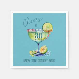 Cheers to 30 Years Milestone Birthday Napkins