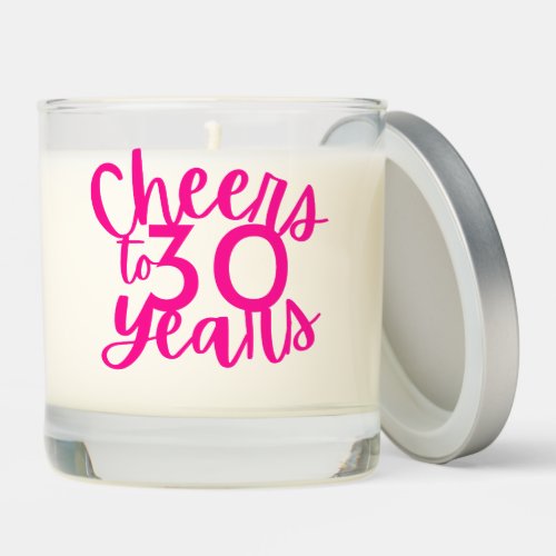 Cheers to 30 Years Scented Jar Candle