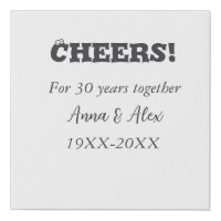 Cheers to 30 years together anniversary add name d