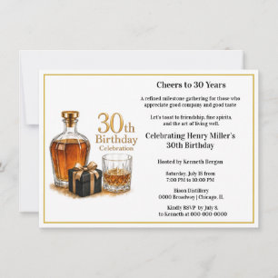 Cheers To 30th Birthday Celebration Party   Invitation