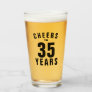 Cheers to 35 years! 35th Birthday beer glass gift