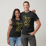 Cheers to 40 Years 40th Anniversary T-Shirt<br><div class="desc">Cheers to 40 years of marriage! The perfect matching casual attire for your 40th anniversary party. Personalised with a name and date,  this t-shirt would make a wonderful fortieth wedding anniversary gift.</div>