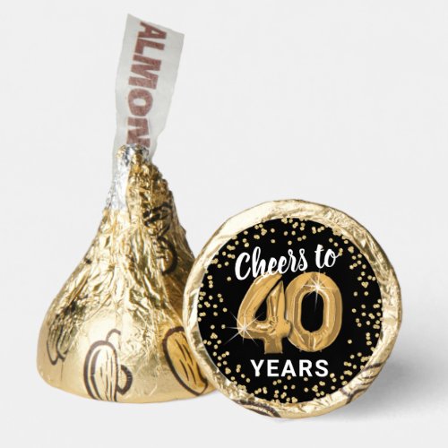 Cheers to 40 years  40th Birthday Milestone Hersheys Kisses