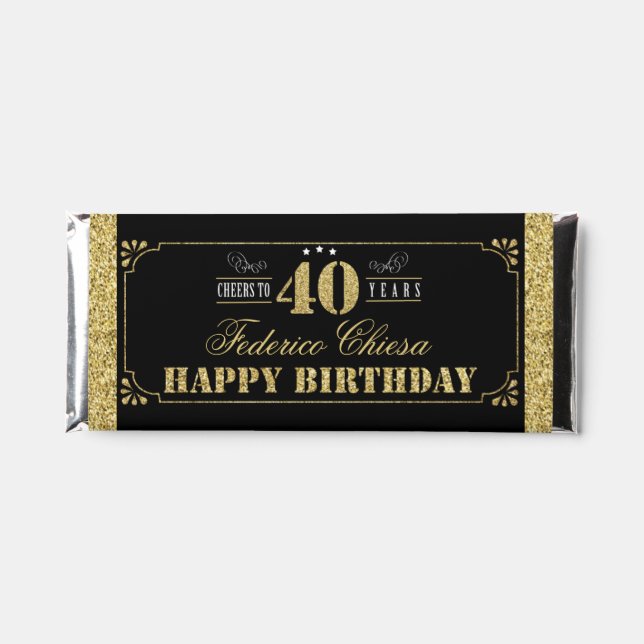 Cheers To 40 Years 40th Man Birthday Party Hershey (Front)