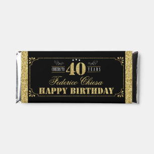 Cheers To 40 Years 40th Man Birthday Party Hershey Bar Favors
