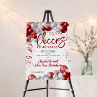 Cheers To 40 Years Anniversary Welcome