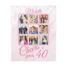 Cheers to 40 Years Photo Template 40th Birthday