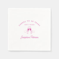 Cheers to 40 Years Pink 40th Birthday Custom