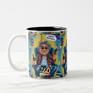 Cheers to 40 Years Two-Tone Coffee Mug