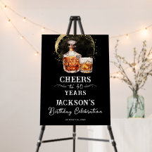 Cheers to 40 Years Whiskey Birthday