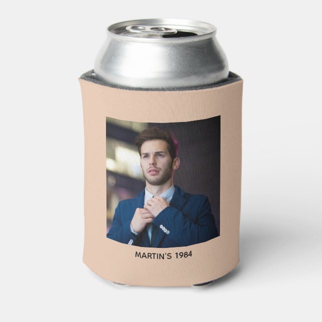 Cheers to 40th Birthday Elegant Funny Desert Sand Can Cooler (Can Back)