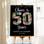 Cheers to 50 Years 23 Photos Number Cutout Collage Foam Board<br><div class="desc">50th Birthday Number 50 Photo Collage 23 Photos Foam Board Sign. Celebrate a 50th birthday with this customizable photo sign featuring the festive title CHEERS TO 50 YEARS accented with gold confetti, a photo collage of 23 pictures in the shape of the number 50 and your choice of text, font...</div>