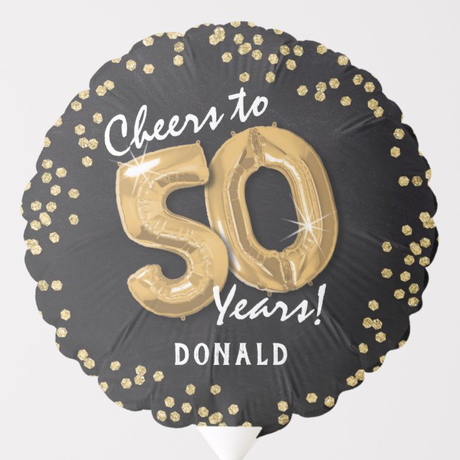 Cheers to 50 Years' 50th Birthday Balloon (Front)