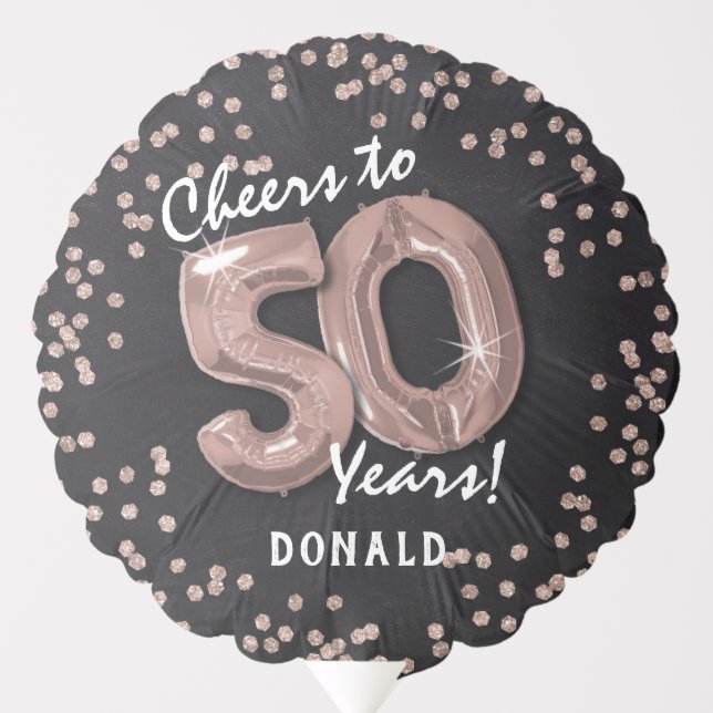 Cheers to 50 Years' 50th Birthday Balloon (Front)