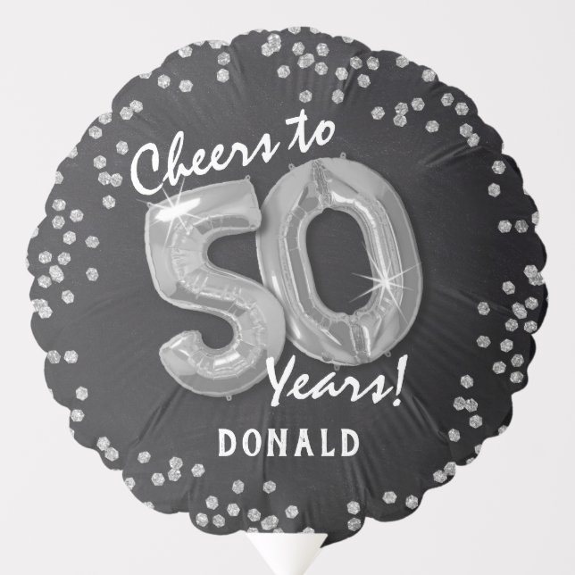 Cheers to 50 Years' 50th Birthday Balloon (Front)