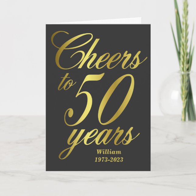 Cheers to 50 Years 50th Birthday Card (Front)