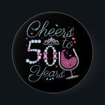 Cheers To 50 Years 50th Birthday Party Round Butto Button<br><div class="desc">Cheers To 50 Years 50th Birthday Party Team Dinking Family design Gift Round Button Classic Collection.</div>