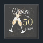 Cheers To 50 Years 50th Birthday Party Square Magn Magnet<br><div class="desc">Cheers To 50 Years 50th Birthday Party Team Dinking Family design Gift Square Magnet Classic Collection.</div>