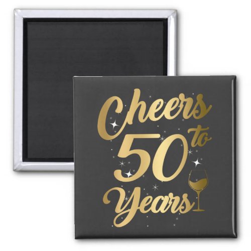 Cheers To 50 Years 50th Birthday Party Square Magnet
