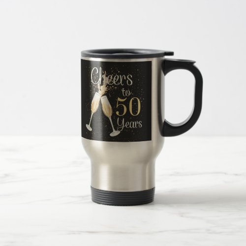 Cheers To 50 Years 50th Birthday Party Travel Mug