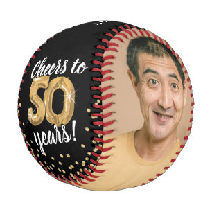 Cheers to 50 Years - 50th birthday Photo Baseball