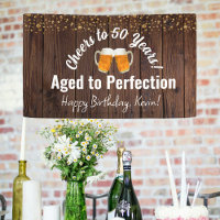 Cheers to 50 Years! Aged to Perfection Birthday 