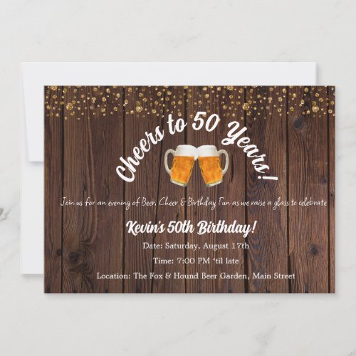 Cheers to 50 Years! Aged to Perfection Birthday 