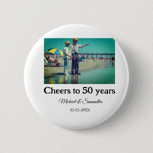 cheers to 50 years anniversary add name photo date button